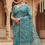 Georgette Printed Sarees for Women with Blouse Piece