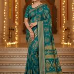 Georgette Printed Sarees for Women with Blouse Piece