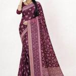 Georgette Printed Sarees for Women with Blouse Piece