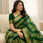 Georgette Printed Sarees for Women with Blouse Piece
