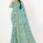 Georgette Printed Sarees for Women with Blouse Piece