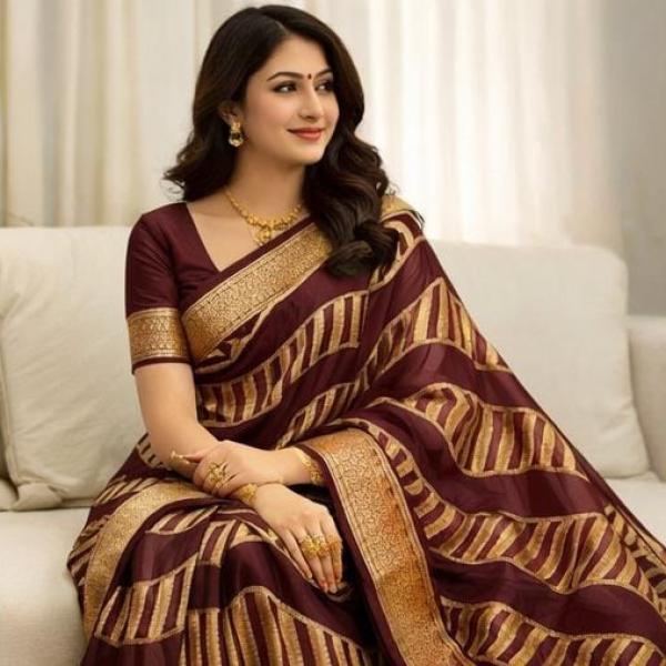 Georgette Printed Sarees for Women with Blouse Piece