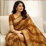 Georgette Printed Sarees for Women with Blouse Piece
