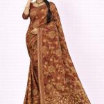 Georgette Printed Sarees for Women with Blouse Piece