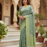 Georgette Printed Sarees for Women with Blouse Piece