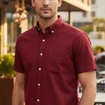 Men's Casual Washed Cotton shirt
