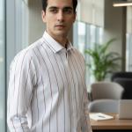 Slim Fit Striped Lining Cotton Full Sleeve Casual Shirts for Men