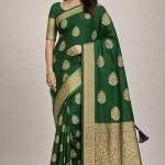 Women's Banarasi Silk Work Saree With Unstiched Blouse Piece