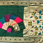 women Lotus Paithani Style Saree(Single piece)