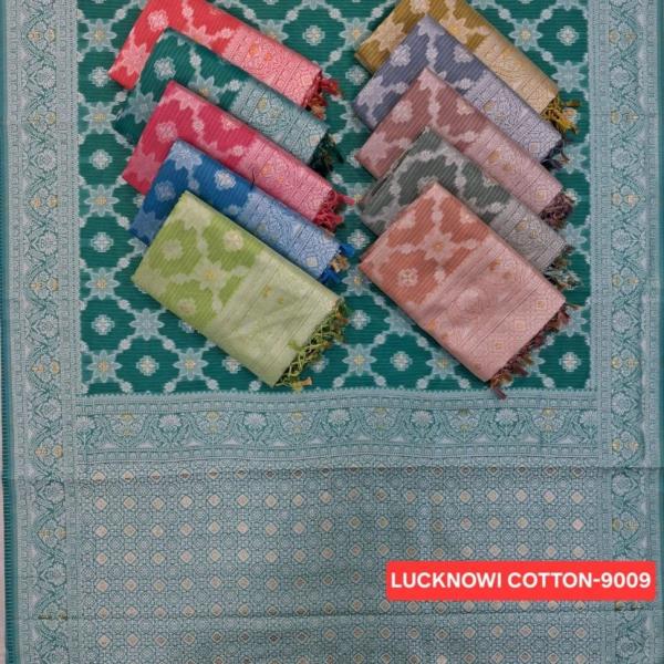 Women's Lucknowi Cotton Saree