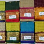 Women's Cotton Silk Checkered Saree With Blouse Piece