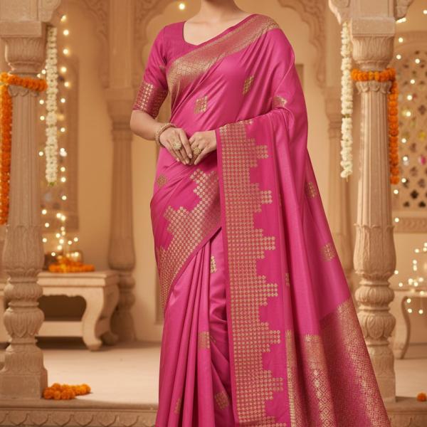 Women's Banarasi Saree Pure Kanjivaram Silk Saree Soft