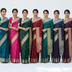 Women's kathpadar  Silk  Saree With Blouse Piece