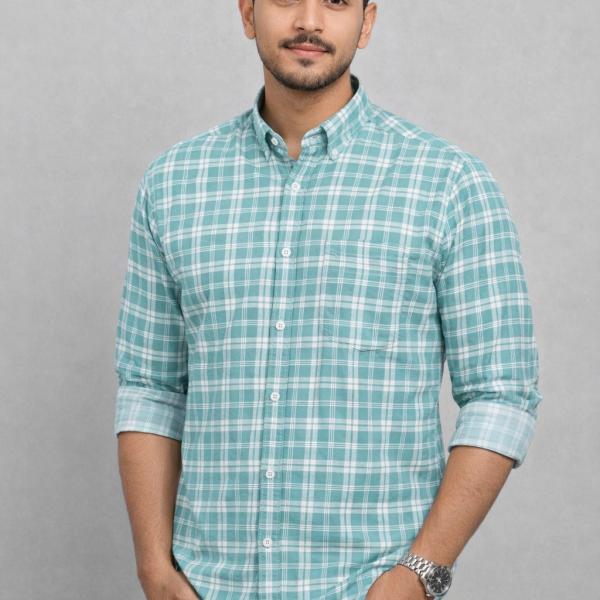 Premium Men's Stylish Check Shirt-Regular Fit