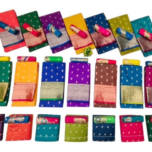 PREMIUM  KUSUM BLOUSE WORK SILK SAREE