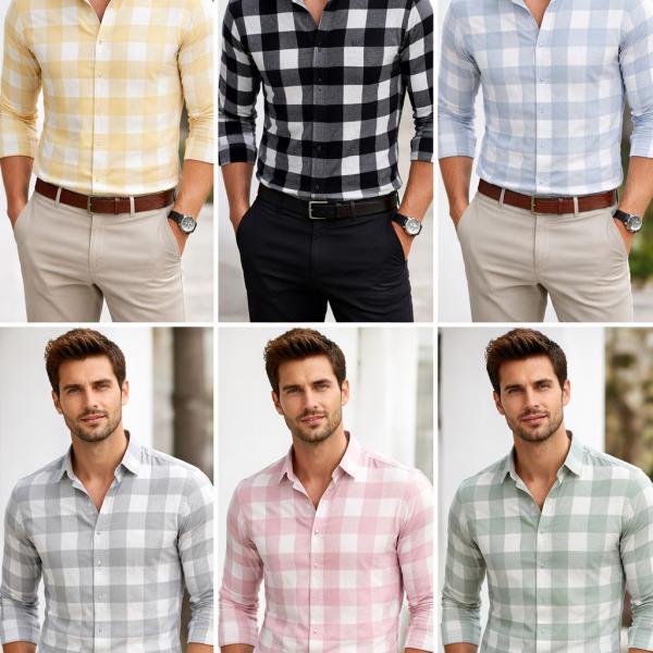 Premium Men's Stylish Check Shirt-Regular Fit