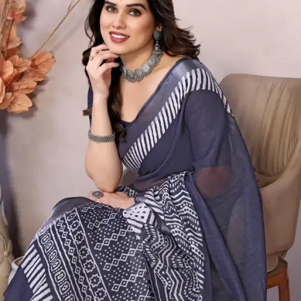 DESIGNER FANCY COTTON LINEN SAREES
