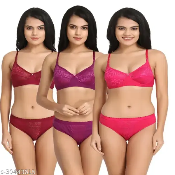 Multicolor Cotton Lingerie Set