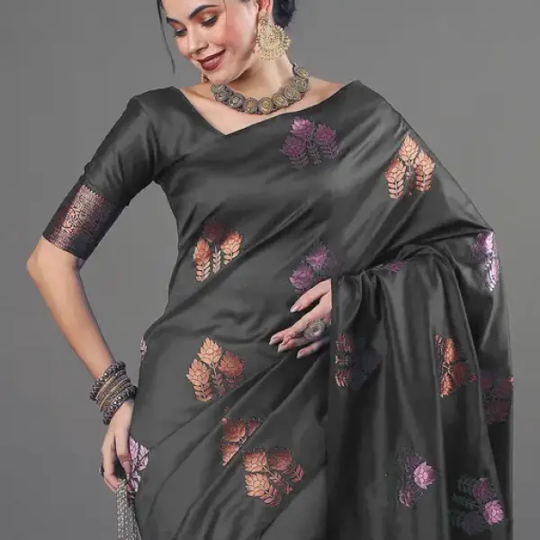   Banarasi Silk Saree With Blouse Piece Style Saree