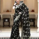  Jacquard Gold Zari Woven Litchi Silk Traditional Soft Banarasi Saree