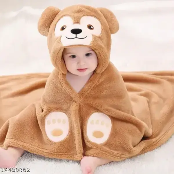 Hooded baby bath towel for the baby boy's and baby Girl's Brown