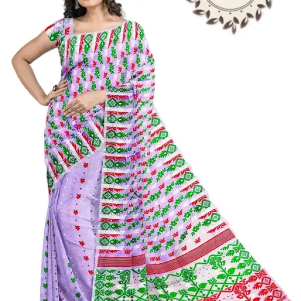  Jamdani Dhakai Designer Cotton Silk Jaquared Saree