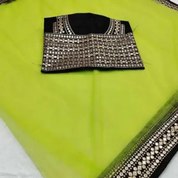 Women's FANCY MIRROR Saree