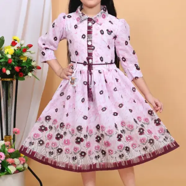 Trendy frocks for girls Pink and White