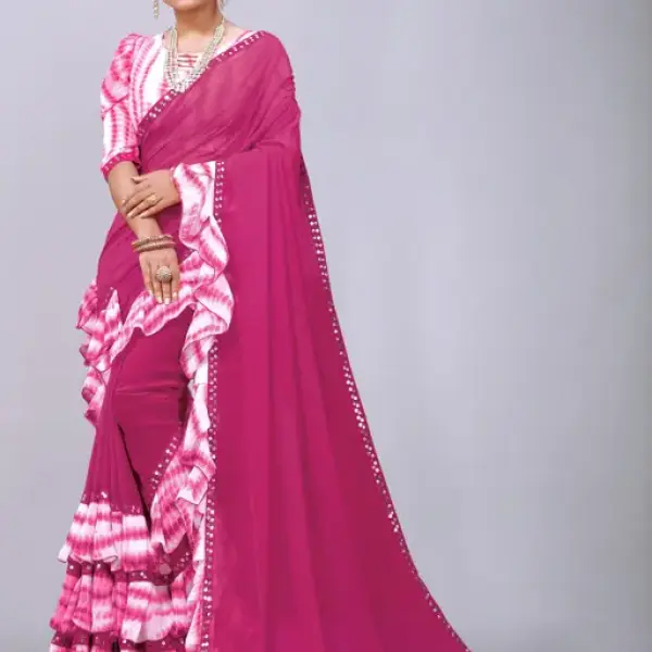 Printed Georgette Saree