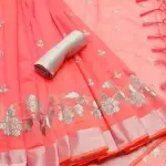 Women's New Fancy Embroidery Saree