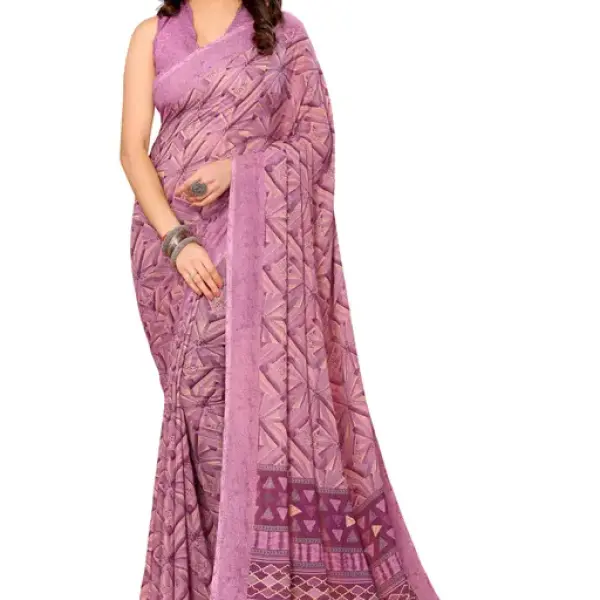 Women's Desinger Printed Trendy Georgette Saree
