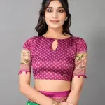 art silk Green Lace Border Saree