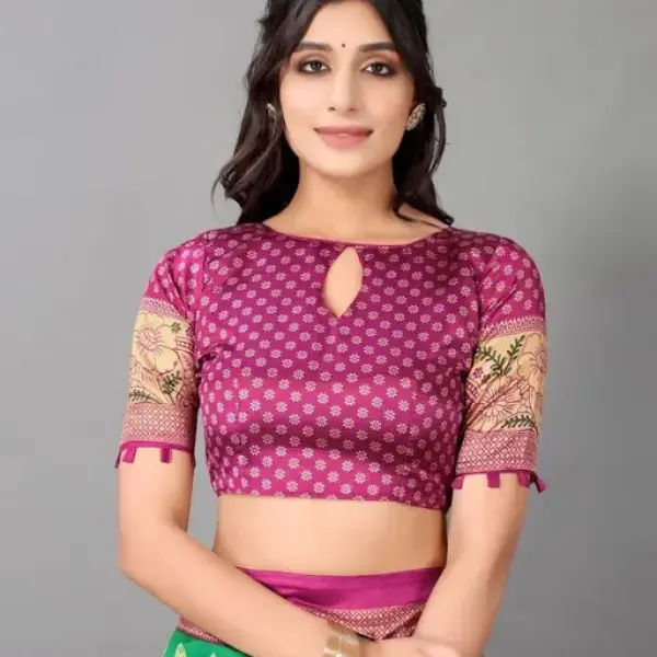 art silk Green Lace Border Saree
