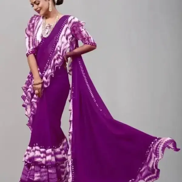 Printed Georgette Saree