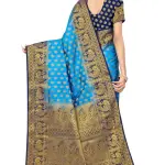   Silk Aqua Blue Jacquard Saree