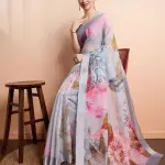 Printed Linen Saree