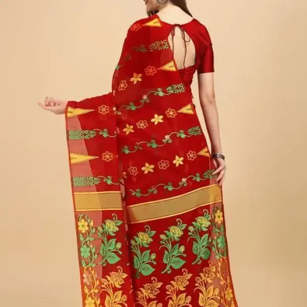  Cotton Linen Dhakai Jamdani Woven Designer Saree
