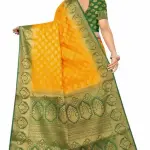 Women's cotton silk multicolour Saree