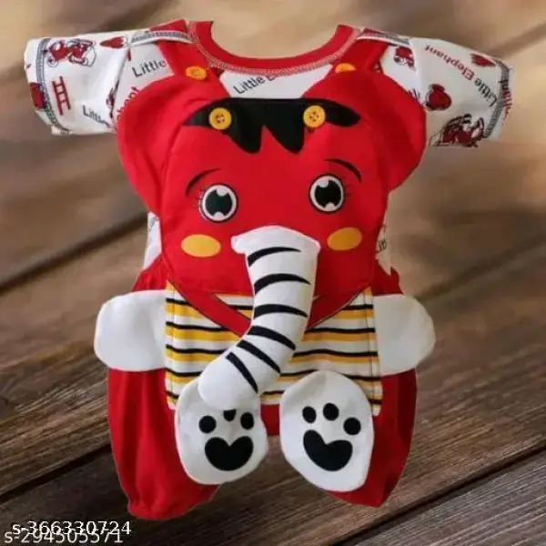 Kids dungaree for baby boy and girl Red