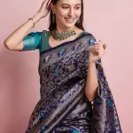 Seagreen Rich Banarasi Saree
