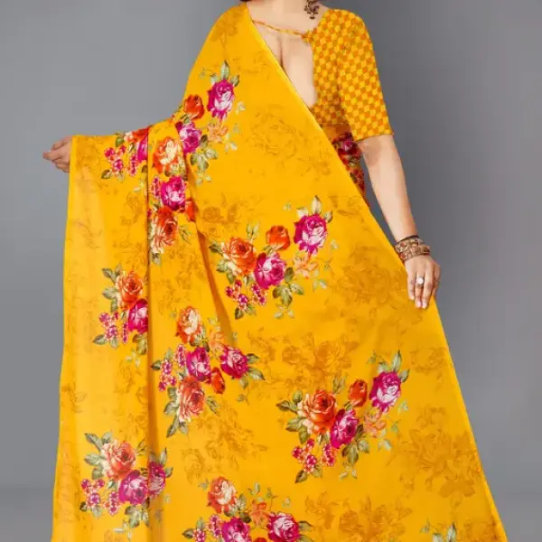  Dhyani Fashion Daily Wear georgette Saree