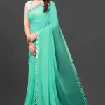  NEW FENCY GEORGETTE CUT WORK SAREE