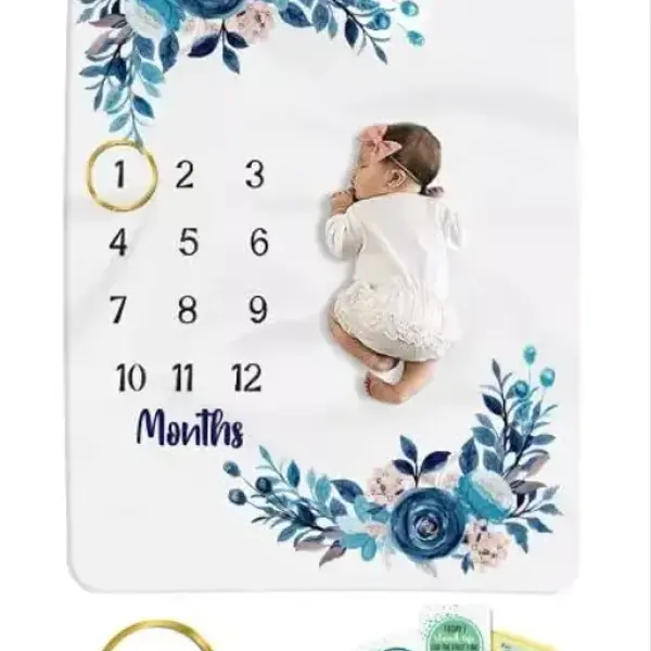 Baby Monthly Milestone Blanket | 1 to 12 Months