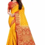 Women's cotton silk multicolour Saree