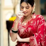  , Embellished Kanjivaram Silk Blend, Jacquard Saree