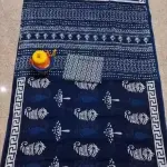  NEW SUMMER HAND BLOCK PRINTED COTTON MULMUL SAREE