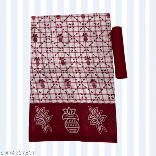  ETHNIC PURE COTTON MULMUL SAREE