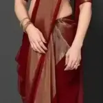 Plain chiffon saree