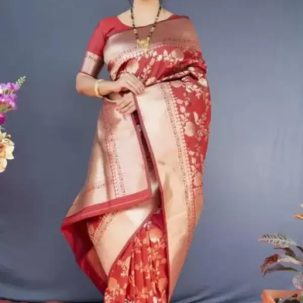  Embellished Jacquard Designer Banarasi silk Saree