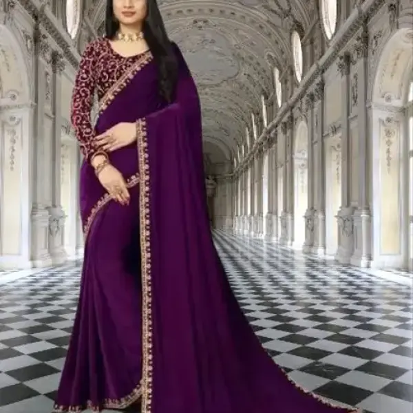 Fashion Velvet Silk Saree
